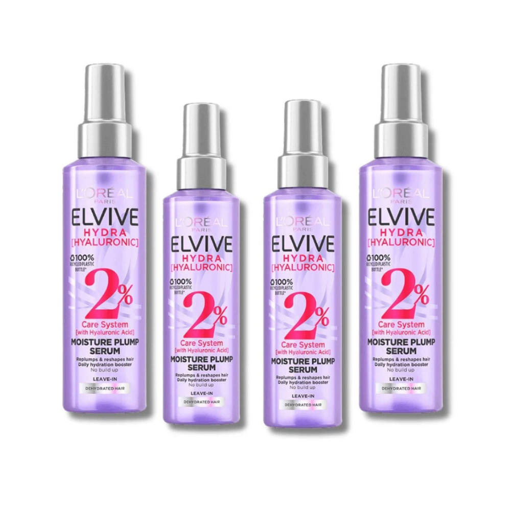 Loreal Paris Elseve Hydra Hyaluronic 2% Hair Serum with Hyaluronic Acid 150 ml 4 Pack