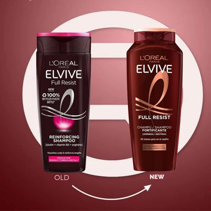 Loreal Paris Elvive Full Resist Fortifying Shampoo 300ml 3 Pack