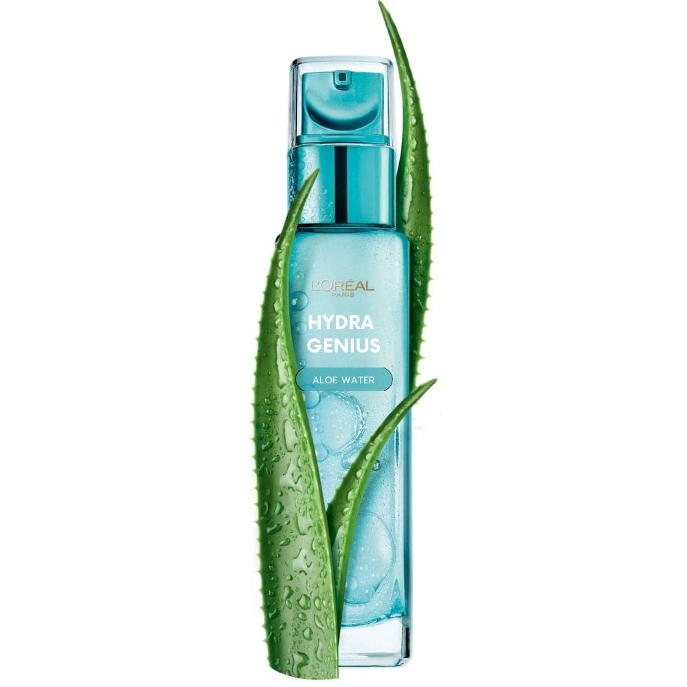 Loreal Paris Hydra Genius Hyaluronic Acid + Aloe Vera Liquid Moisturiser for Dry To Sensitive Skin,70ml 2 Pack