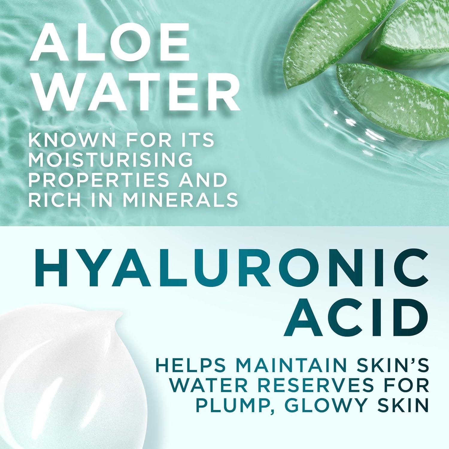 Loreal Paris Hydra Genius Hyaluronic Acid + Aloe Vera Liquid Moisturiser for Normal to Combination Skin, 70ml 2 Pack