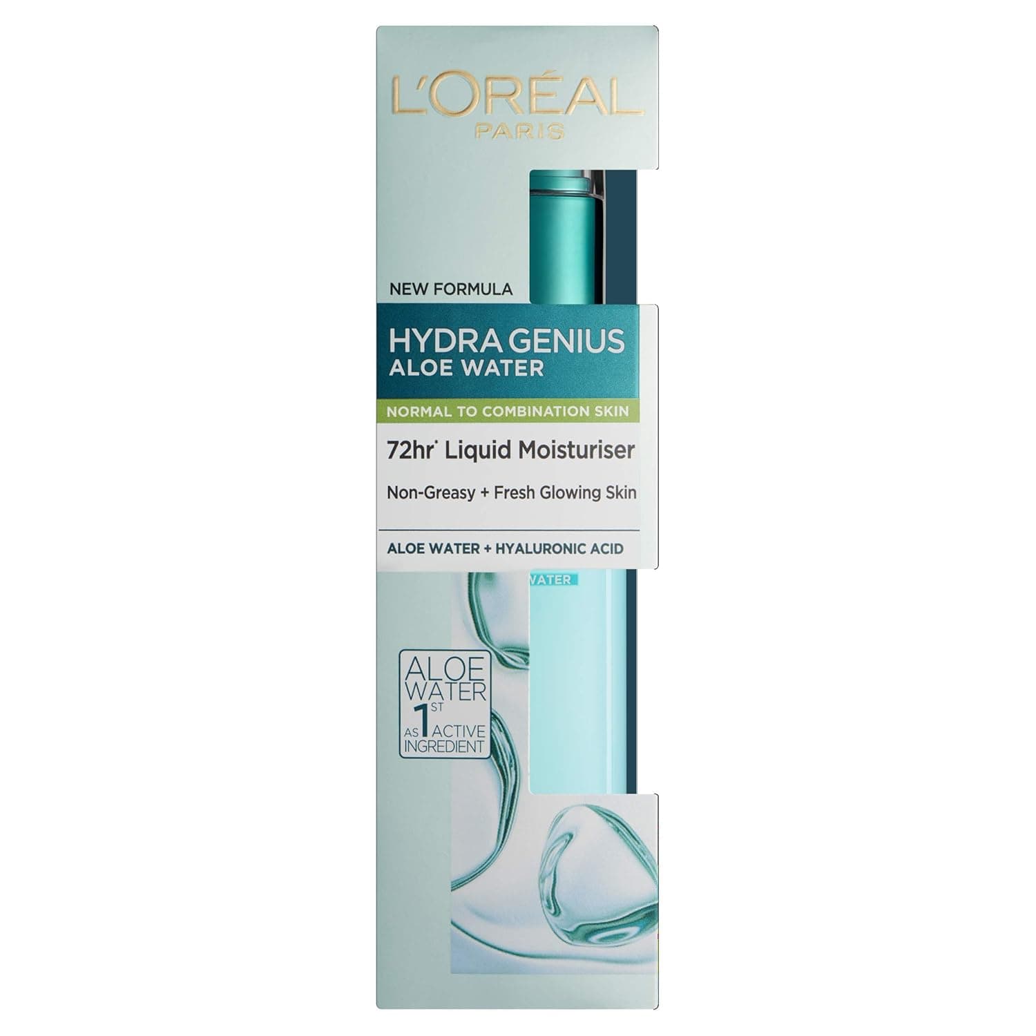 Loreal Paris Hydra Genius Hyaluronic Acid + Aloe Vera Liquid Moisturiser for Normal to Combination Skin, 70ml