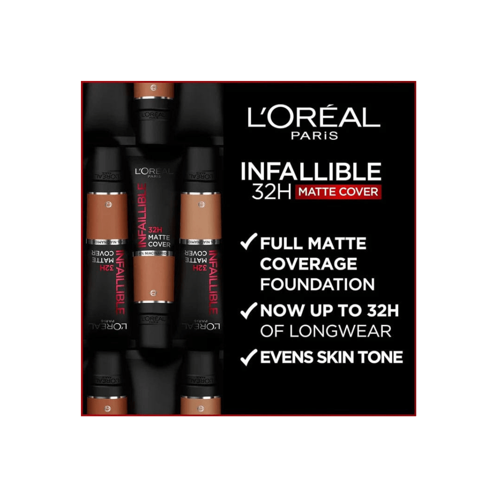 Loreal Paris Infaillible 32 H Matte Cover High Coverage Foundation 30 ml - 110 Cold Undertone