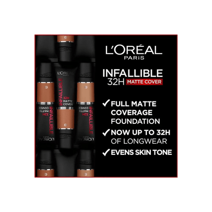 Loreal Paris Infaillible 32 H Matte Cover High Coverage Foundation 30 ml - 110 Cold Undertone