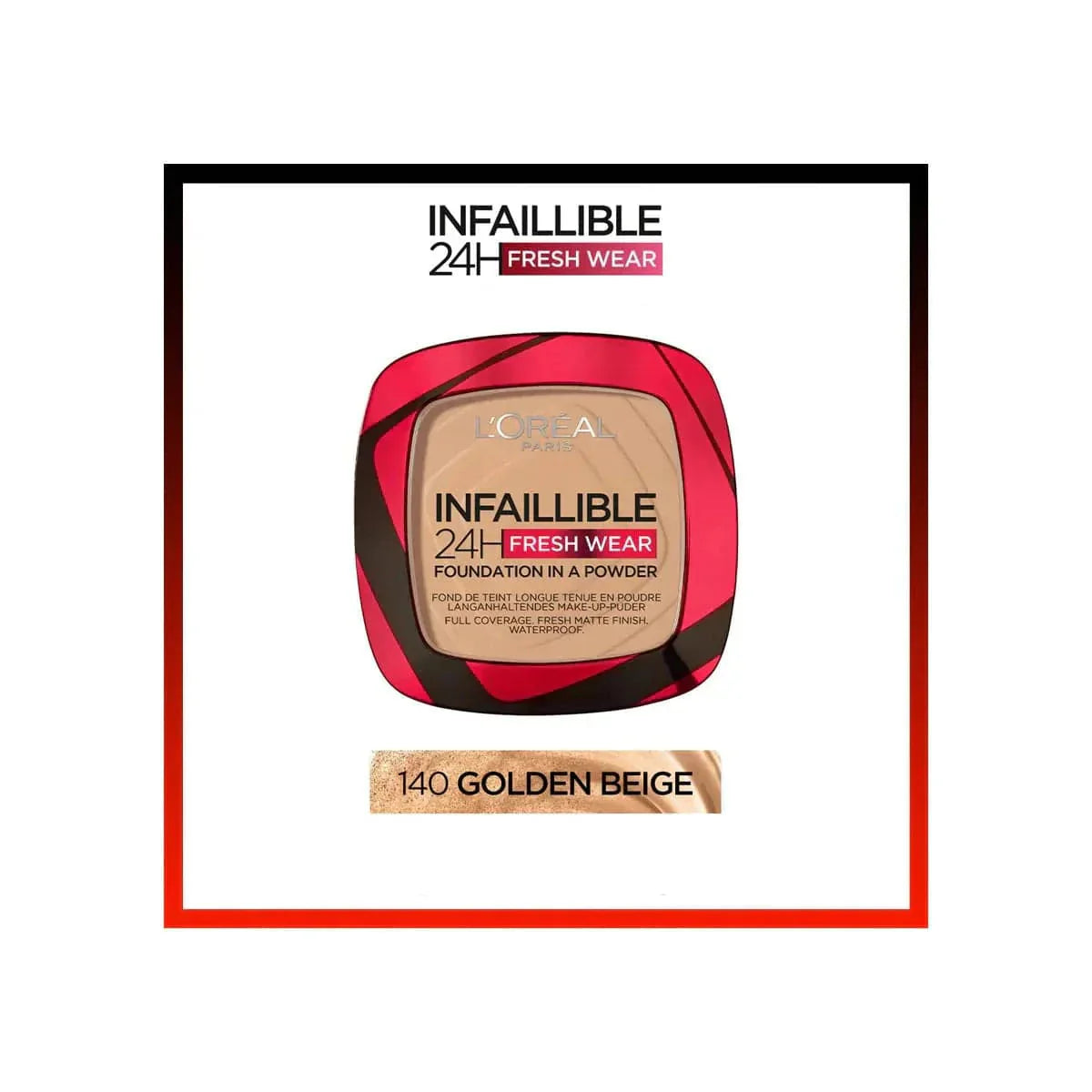 Loreal Paris Infallible Up to 24H Fresh Wear Foundation in a Powder -140 Golden Beige