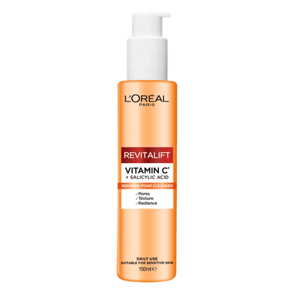 Loreal Paris Revitalift Clinical [Vitamin C + Salicylic Acid] Anti-Pore, Brightening Cleansing Gel 150 ml