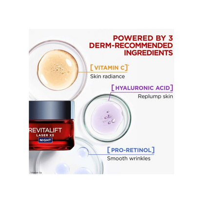 Loreal Paris Revitalift Laser X3 Deep Anti-Ageing Night Cream 50 ml