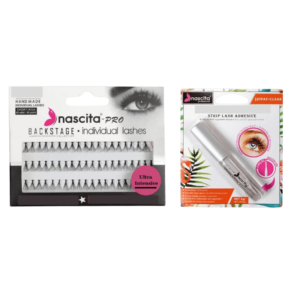 Nascita False Eyelashes Backstage Collection - 99 + Nascita Transparent False Eyelash Adhesive 5gr - 08