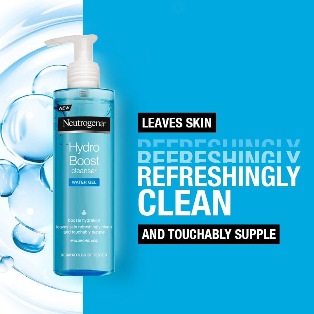 Neutrogena Hydro Boost Hyaluronic Acid Water Gel Cleanser 200ml / 6.8 fl oz 2 Pack