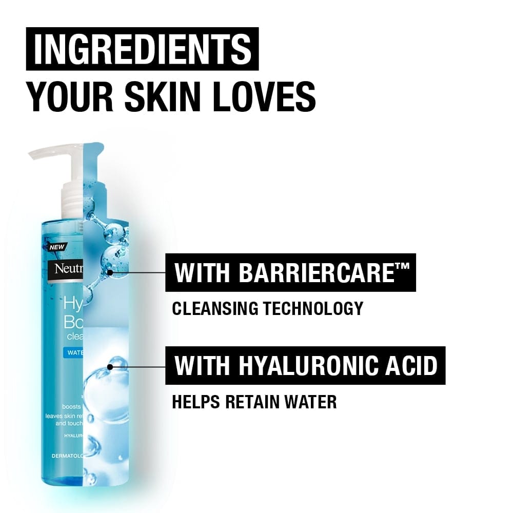 Neutrogena Hydro Boost Hyaluronic Acid Water Gel Cleanser 200ml / 6.8 fl oz 2 Pack