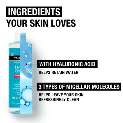 Neutrogena Hydro Boost Triple Micellar Water 400ml / 13.5 fl oz 2 Pack