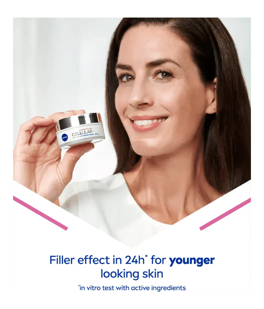 Nivea Cellular Expert Filler Firming Day Face Cream SPF 30 50 ml / 1.7 fl oz - 3 Pack