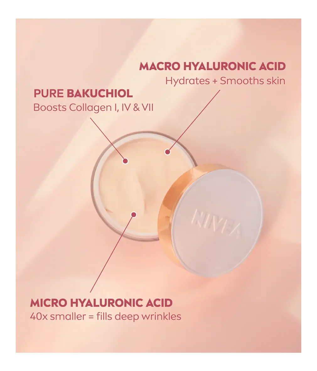 Nivea Cellular Expert Lift Pure Bakuchiol + HA Anti-Age Day Cream SPF30 50ml - 3 Pack