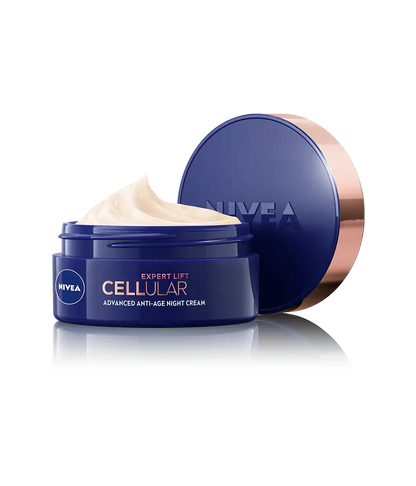 Nivea Cellular Expert Lift Pure Bakuchiol + HA Anti-Age Night Face Cream 50ml / 1.7 fl oz - 2 Pack
