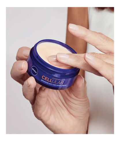 Nivea Cellular Expert Lift Pure Bakuchiol + HA Anti-Age Night Face Cream 50ml / 1.7 fl oz - 3 Pack