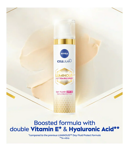 Nivea Cellular Luminous 630 Anti-Dark Spot Day Cream Face Moisturiser SPF50 40ml/ 1.35 fl.oz - 2 Pack