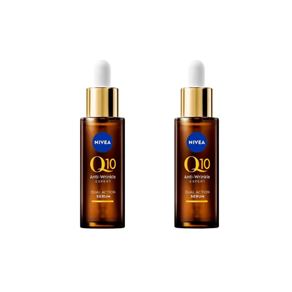Nivea Q10 Anti-Wrinkle Expert Dual Action Anti-Glycation Serum 30 Ml / 1 Fl.Oz - 2 Pack