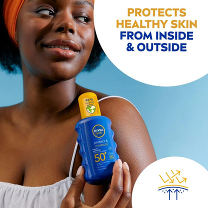 Nivea Sun Protect &amp; Moisture Sun Cream Spray SPF50+ 200ml / 6.8 fl.oz