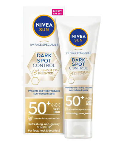 Nivea Sun UV Face Luminous 630 Spot Control Sun Fluid SPF50 40ml / 1.35 fl.oz - 3 Pack