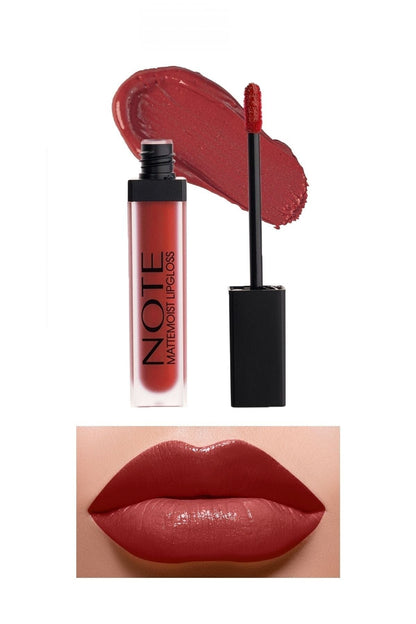 Note Cosmetics Mattemoist Lipgloss Semi Matte Satin Finish Liquid Lipstick-407 Notisme
