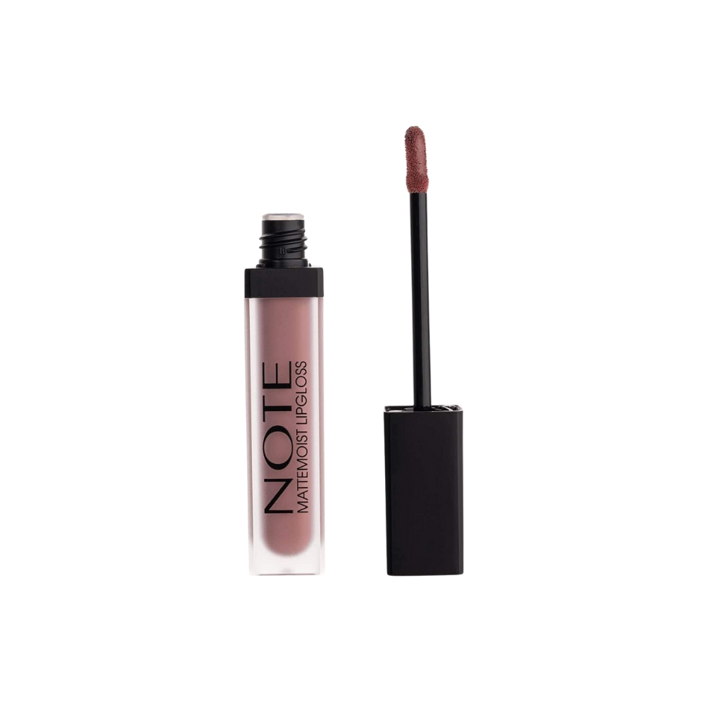Note Cosmetics Mattemoist Lipgloss Semi Matte Satin Finish Liquid Lipstick-412 Forever Nude
