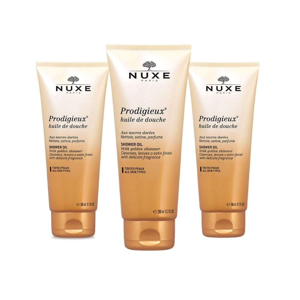 Nuxe Prodigieux Shower Oil 200ml 3 Pack