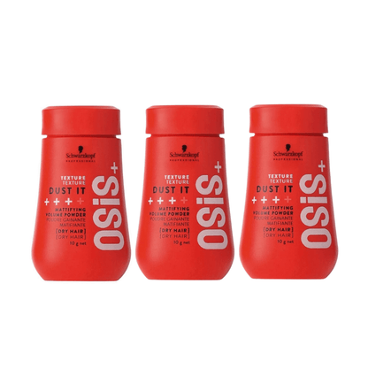 Schwarzkopf Osis Dust It Strong Hold Matte Volume Hair Powder 10g | Powder Matte Powder Wax 3 Pack