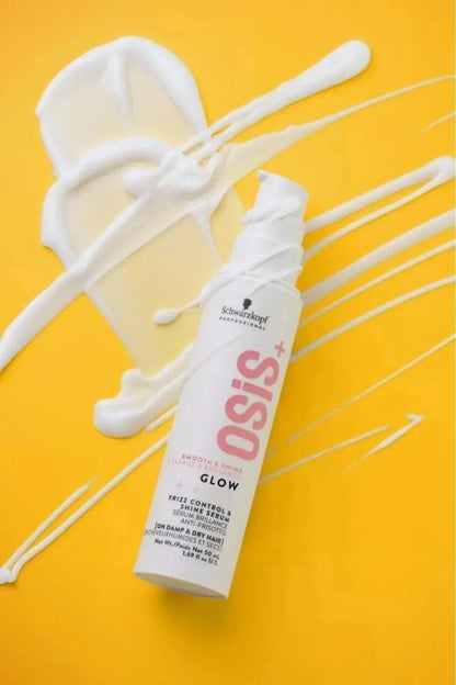 Schwarzkopf Osis Glow Anti-Frizz Shine Serum 50ml | Hair Weightless Silicone Free 2 Pack