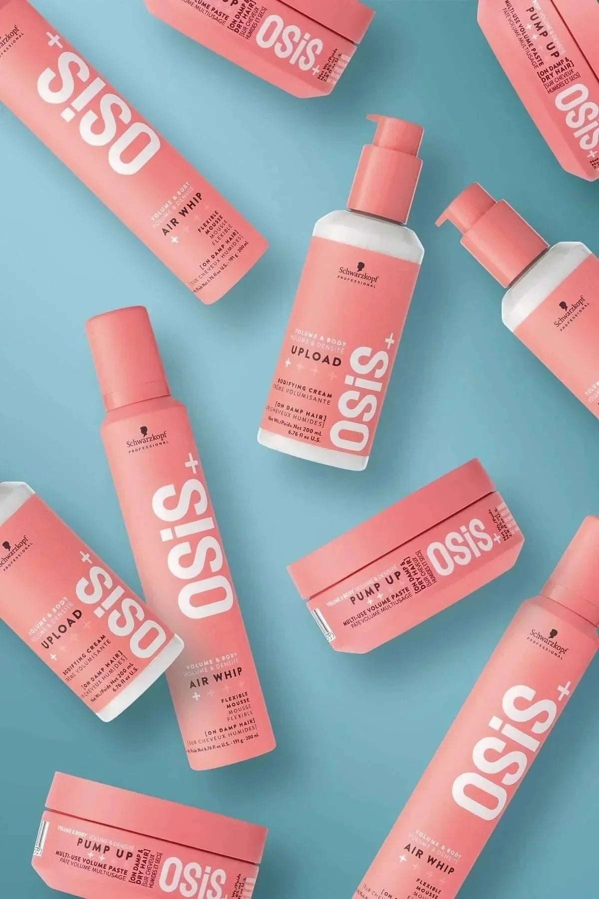 Schwarzkopf Osis Upload Volumizing Cream 200ml | Volumizing from Bottom to End with Protection Against Frizz &amp; Heat 3 Pack