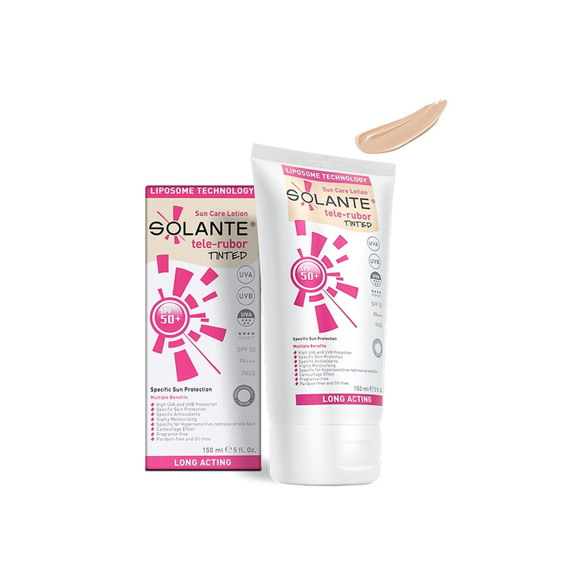 Solante Telerubor Tinted SPF 50+ Lotion 150 ml