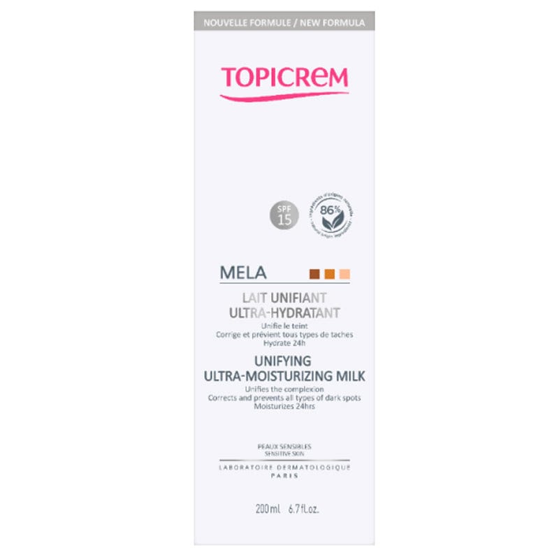 Topicrem Mela Unifying Spf15 Ultra Moisturizing Milk 200 ml