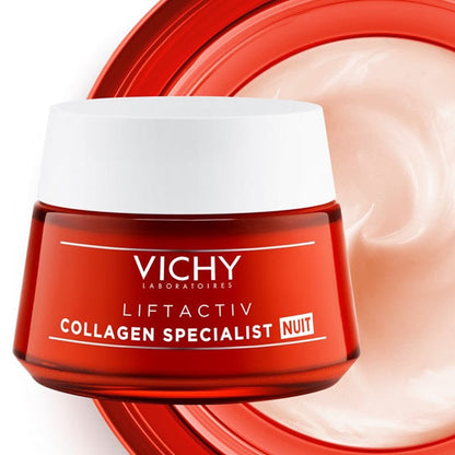 Vichy Liftactiv Collagen Specialist Anti-Aging Night Care Cream 1.7 oz Skin Care
