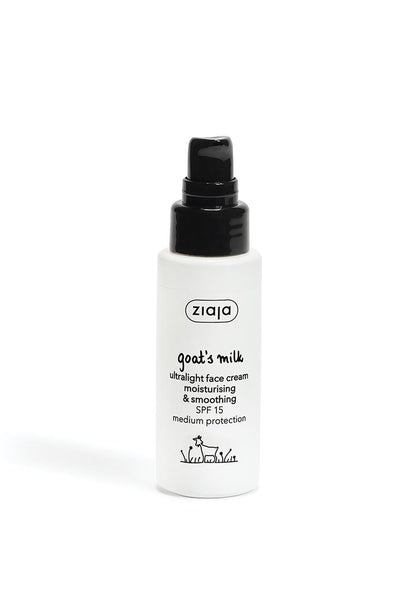 Ziaja Goat Milk Fast Absorbing Moisturizing and Soothing Face Cream SPF 15 50 ml